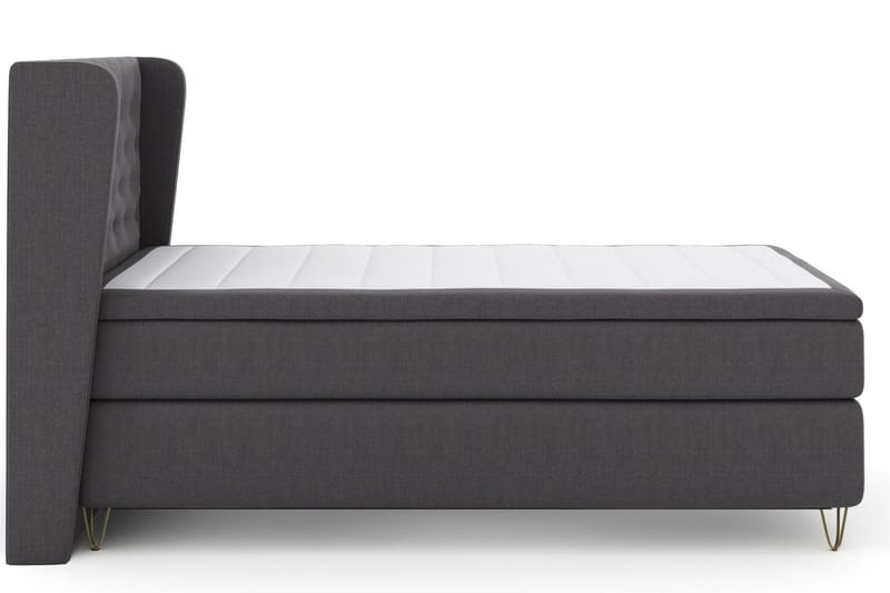 Select No 6 Komplett Sängpaket 120x200 Fast Latex/Memory - Mörkgrå/Metall V-form - Products - Möbler - Säng - Enkelsäng