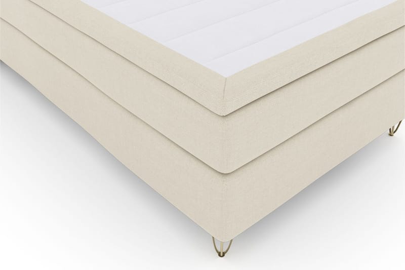 Select No 6 Komplett Sängpaket 120x200 Fast Memory/Pocket - Beige/Metall V-form - Products - Möbler - Säng - Enkelsäng
