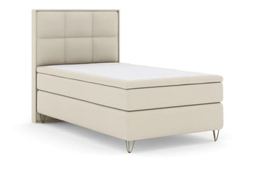 Select No 6 Komplett Sängpaket 120x200 Fast Memory/Pocket - Beige/Metall V-form - Products - Möbler - Säng - Enkelsäng