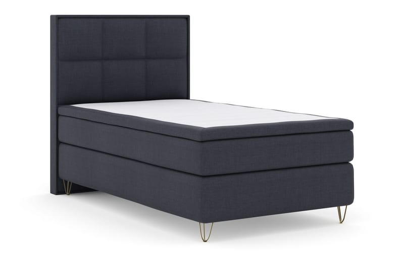 Select No 6 Komplett Sängpaket 120x200 Fast Memory/Pocket - Blå/Metall V-form - Products - Möbler - Säng - Enkelsäng