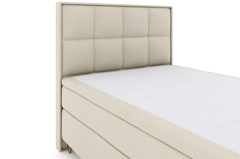 Select No 6 Komplett Sängpaket 140x200 Fast/Medium Watergel - Beige/Metall V-form - Products - Möbler - Säng - Kontinentalsäng