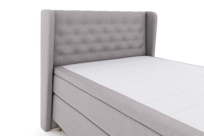 Select No 6 Komplett Sängpaket 140x200 F/M Latex/Memory - Ljusgrå/Guld - Products - Möbler - Säng - Kontinentalsäng