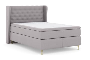 Select No 6 Komplett Sängpaket 140x200 Medium Watergel - Ljusgrå/Guld - Products - Möbler - Säng - Kontinentalsäng