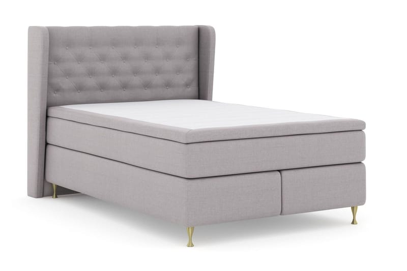 Select No 6 Komplett Sängpaket 140x200 Medium Watergel - Ljusgrå/Guld - Products - Möbler - Säng - Kontinentalsäng