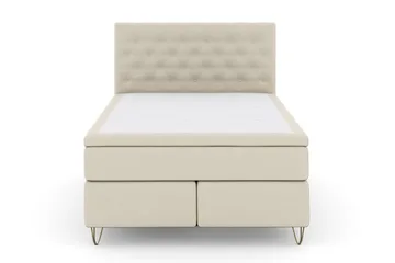 Select No 6 Kontinentalsäng 140x200 Fast Watergel - Beige/Metall V-Form - Products - Möbler - Säng - Kontinentalsäng