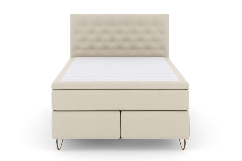Select No 6 Kontinentalsäng 140x200 Fast Watergel - Beige/Metall V-Form - Products - Möbler - Säng - Kontinentalsäng