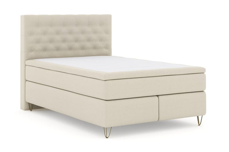 Select No 6 Kontinentalsäng 140x200 Fast Watergel - Beige/Metall V-Form - Products - Möbler - Säng - Kontinentalsäng