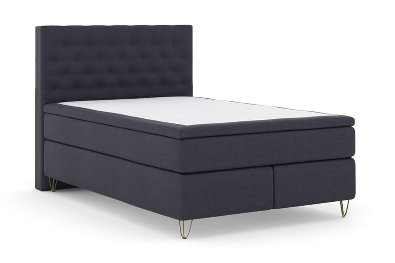 Select No 6 Kontinentalsäng 140x200 Fast Watergel - Blå/Metall V-Form - Products - Möbler - Säng - Kontinentalsäng