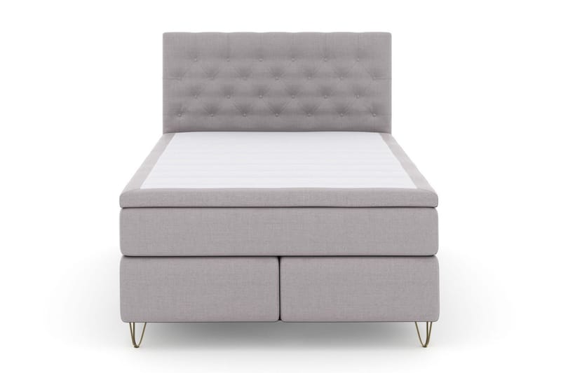 Select No 6 Kontinentalsäng 140x200 Fast Watergel - Ljusgrå/Metall V-Form - Products - Möbler - Säng - Kontinentalsäng