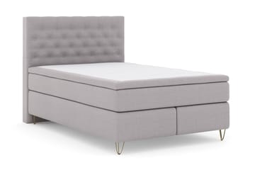 Select No 6 Kontinentalsäng 140x200 Fast Watergel - Ljusgrå/Metall V-Form - Products - Möbler - Säng - Kontinentalsäng
