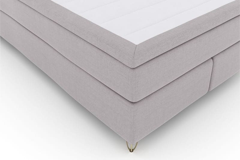 Select No 6 Kontinentalsäng 140x200 Fast Watergel - Ljusgrå/Metall V-Form - Products - Möbler - Säng - Kontinentalsäng