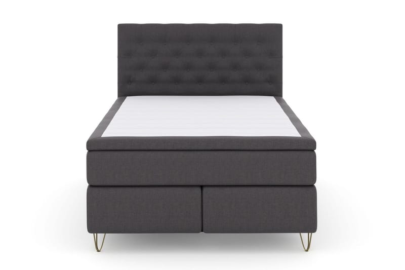 Select No 6 Kontinentalsäng 140x200 Fast Watergel - Mörkgrå/Metall V-Form - Products - Möbler - Säng - Kontinentalsäng