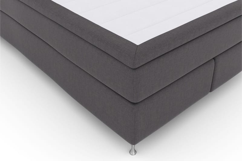 Select No 6 Kontinentalsäng 140x200 Fast/Medium Watergel - Mörkgrå/Silver - Products - Möbler - Säng - Kontinentalsäng