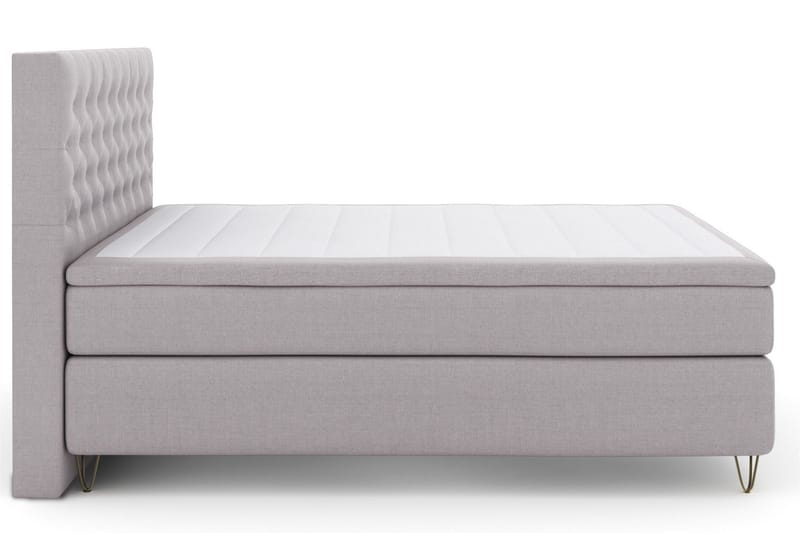 Select No 6 Kontinentalsäng 160x200 Fast Watergel - Ljusgrå/Metall V-Form - Products - Möbler - Säng - Kontinentalsäng
