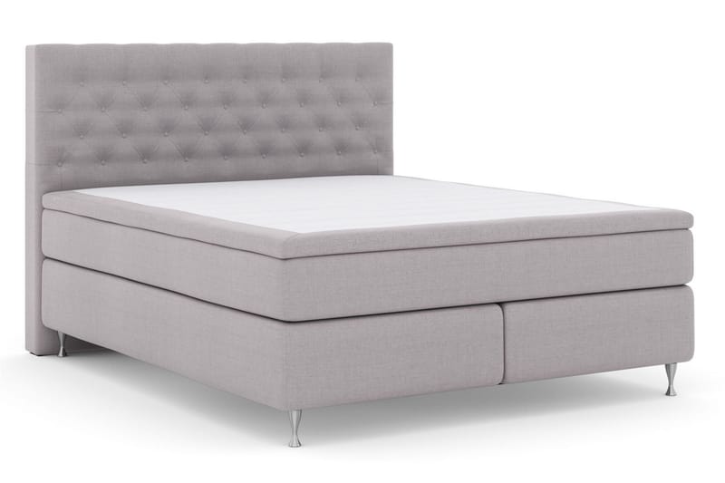 Select No 6 Kontinentalsäng 160x200 F/M Memory/Pocket - Ljusgrå/Silver - Products - Möbler - Säng - Kontinentalsäng