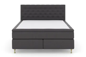 Select No 6 Kontinentalsäng 180x200 Fast Watergel - Mörkgrå/Guld - Products - Möbler - Säng - Kontinentalsäng