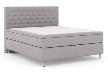 Select No 6 Kontinentalsäng 180x200 Fast/Medium Latex/Memory - Ljusgrå/Metall - Products - Möbler - Säng - Kontinentalsäng
