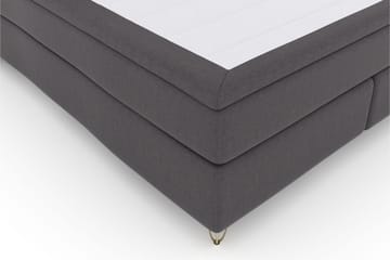 Select No 6 Kontinentalsäng 210x210 Fast Watergel - Mörkgrå/Metall V-Form - Products - Möbler - Säng - Kontinentalsäng