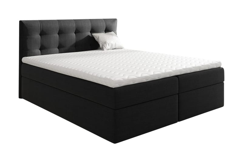 Skaftå Kontinentalsäng 160x200 cm, Svart/Vit