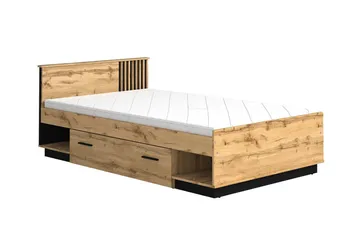 Strathy Sängram 120x200 cm - Svart - Products - Möbler - Säng - Säng med förvaring