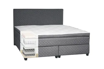 Sundborn Kontinentalsäng 160x200 cm - Grå - Products - Möbler - Säng - Kontinentalsäng