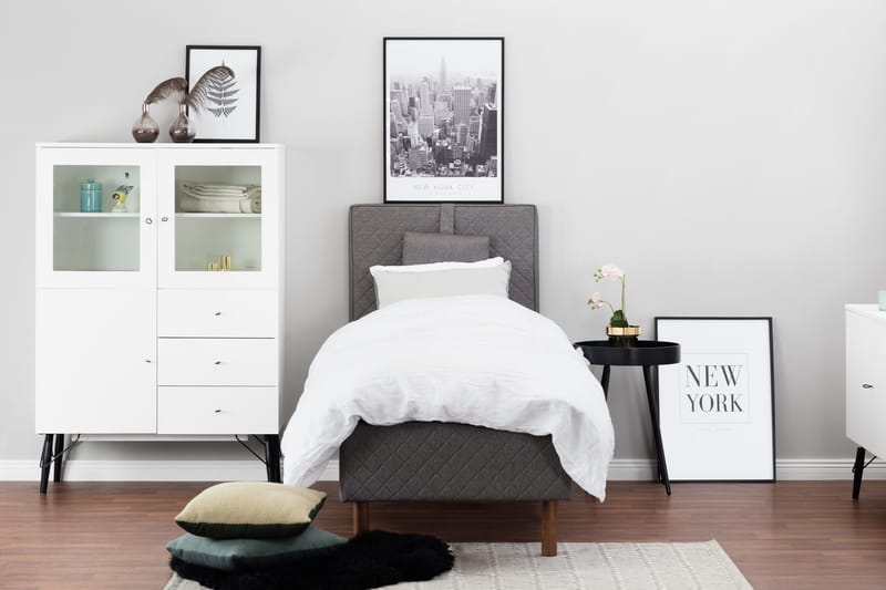 Sundborn Ramsäng 90x200 cm - Grå - Products - Möbler - Säng - Enkelsäng