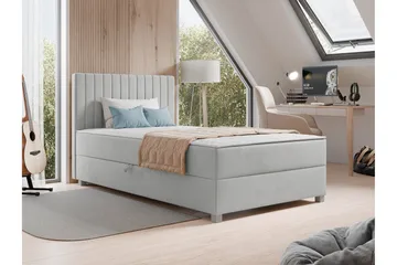 Veyran Sängpaket Kontinentalsäng med Förvaring 120x200 cm - Grå - Products - Möbler - Säng - Komplett sängpaket