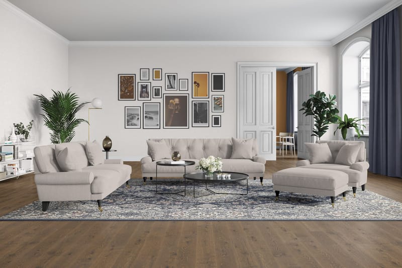 Andrew 3-sits Tygsoffa - Beige - Products - Möbler - Soffa - 3 sits soffa