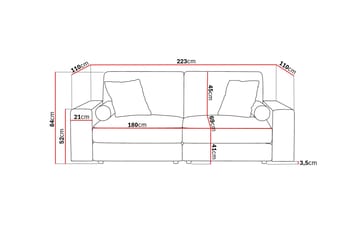 Arken Lyx 3-sits Djup Soffa i Manchester - Greige - Products - Möbler - Soffa - 3 sits soffa