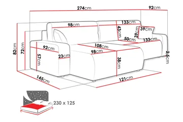 Barile Bäddsoffa med Divan 3-sits i Plysch - Brun - Products - Möbler - Soffa - Bäddsoffa - Bäddsoffa divan