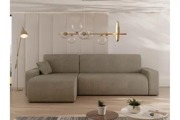 Barile Bäddsoffa med Divan 3-sits i Plysch - Brun - Products - Möbler - Soffa - Bäddsoffa - Bäddsoffa divan