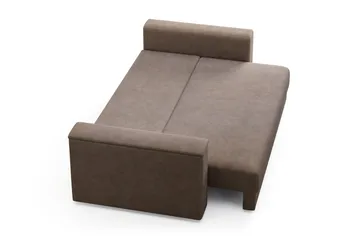 Bergen Extra djup 3-sits Bäddsoffa med Bäddmadrass i Polyesterskum och Tvättbar klädsel - Brun - Products - Möbler - Soffa - Bäddsoffa - 3 sits bäddsoffa
