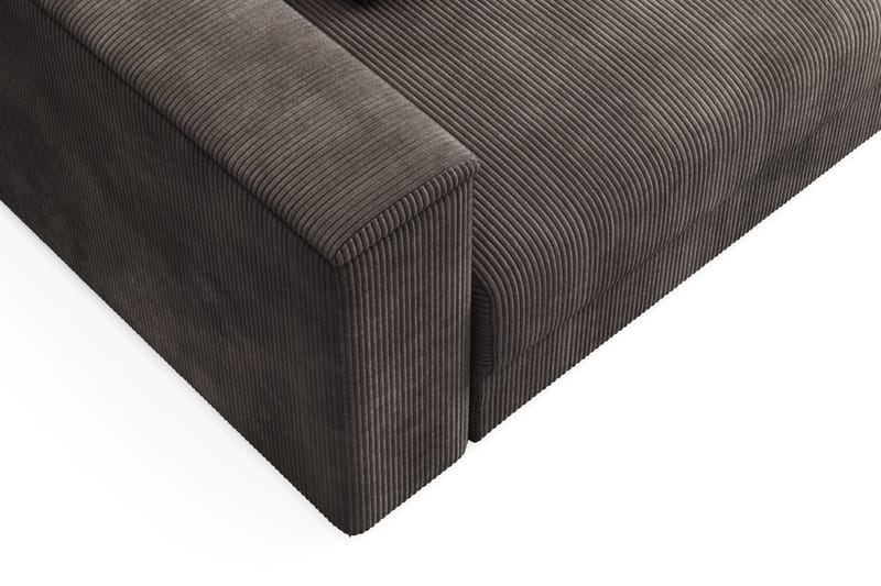 Bergen Extra djup 3-sits Bäddsoffa med Bäddmadrass i Polyesterskum Vändbar Sommar- & Vintersida och Tvättbar klädsel - Mörkgrå - Products - Möbler - Soffa - Bäddsoffa - 3 sits bäddsoffa
