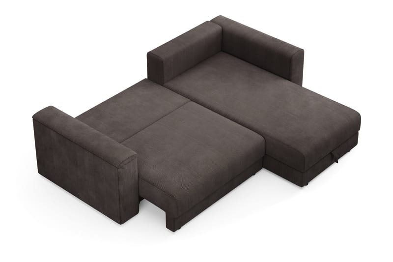 Bergen Extra Djup 3-sits Bäddsoffa med vändbar divan och förvaring i manchester - Taupe - Products - Möbler - Soffa - Bäddsoffa - Bäddsoffa divan