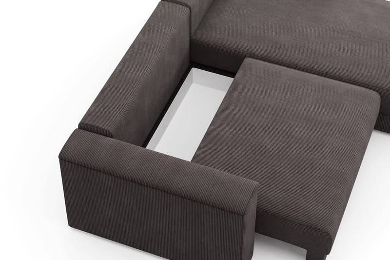 Bergen Extra Djup 3-sits Bäddsoffa med vändbar divan och förvaring i manchester - Taupe - Products - Möbler - Soffa - Bäddsoffa - Bäddsoffa divan