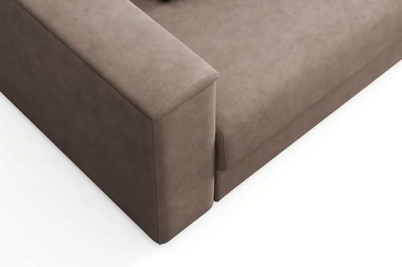 Bergen Extra Djup Framåtbäddad 3-sits Bäddsoffa med förvaring - Brun - Products - Möbler - Soffa - Bäddsoffa - 3 sits bäddsoffa