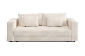 Bergen Extra Djup Framåtbäddad 3-sits Bäddsoffa med förvaring i manchester, Beige