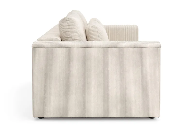 Bergen Extra Djup Framåtbäddad 3-sits Bäddsoffa med förvaring i manchester - Beige - Products - Möbler - Soffa - Bäddsoffa - 3 sits bäddsoffa