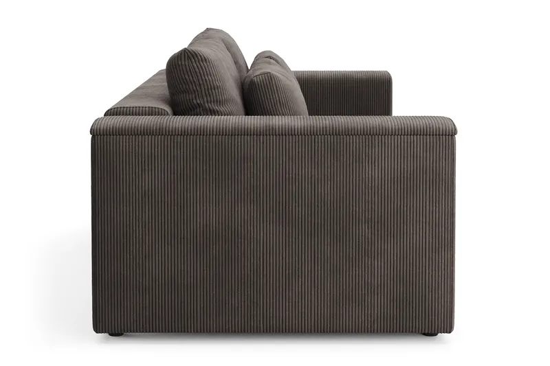 Bergen Extra Djup Framåtbäddad 3-sits Bäddsoffa med förvaring i manchester - Brun - Products - Möbler - Soffa - Bäddsoffa - 3 sits bäddsoffa