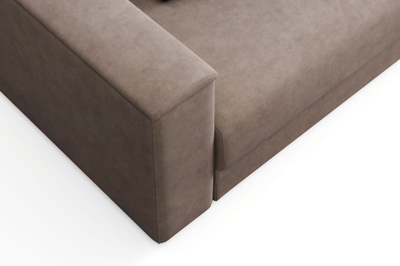 Bergen Extra Djup Framåtbäddad 3-sits Bäddsoffa med vändbar divan och förvaring - Brun - Products - Möbler - Soffa - Bäddsoffa - Bäddsoffa divan