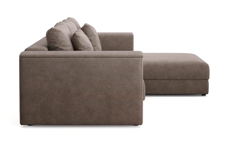 Bergen Extra Djup Framåtbäddad 3-sits Bäddsoffa med vändbar divan och förvaring - Brun - Products - Möbler - Soffa - Bäddsoffa - Bäddsoffa divan