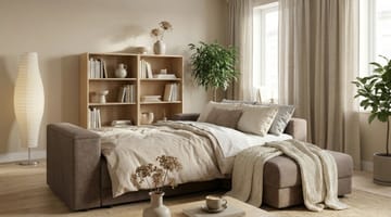 Bergen Extra Djup Framåtbäddad 3-sits Bäddsoffa med vändbar divan och förvaring - Brun - Products - Möbler - Soffa - Bäddsoffa - Bäddsoffa divan