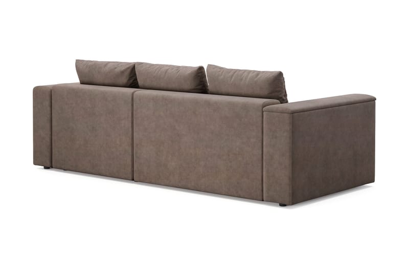 Bergen Extra Djup Framåtbäddad 3-sits Bäddsoffa med vändbar divan och förvaring - Brun - Products - Möbler - Soffa - Bäddsoffa - Bäddsoffa divan