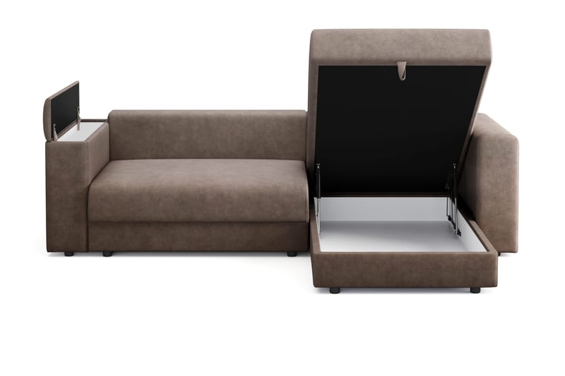 Bergen Extra Djup Framåtbäddad 3-sits Bäddsoffa med vändbar divan och förvaring - Brun - Products - Möbler - Soffa - Bäddsoffa - Bäddsoffa divan