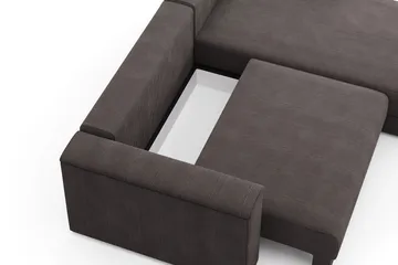 Bergen Extra Djup Framåtbäddad 3-sits Bäddsoffa med vändbar divan och förvaring i manchester - Brun - Products - Möbler - Soffa - Bäddsoffa - Bäddsoffa divan