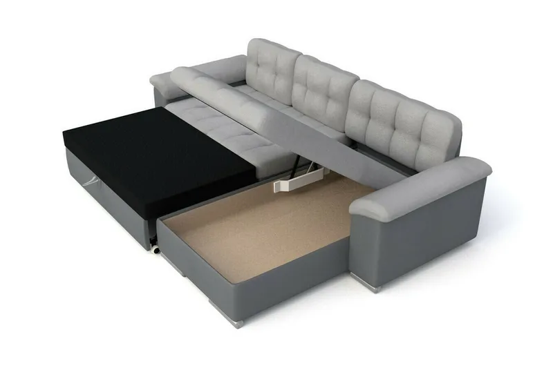 Camior 3-sits Hörnbäddsoffa Grey - Products - Möbler - Soffa - Bäddsoffa - Hörnbäddsoffa