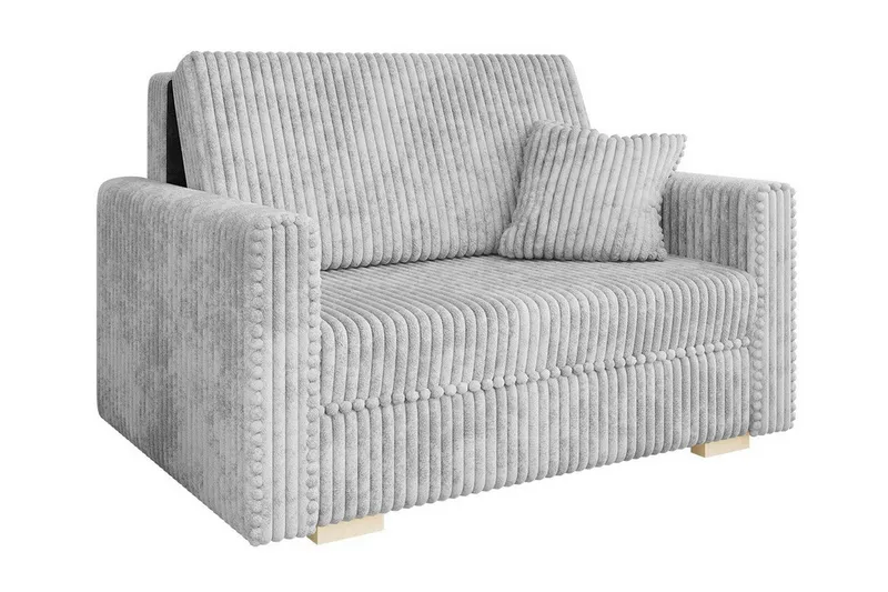 Denegal 2-sits liten bäddsoffa i Sammet, Grå