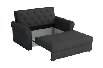 Denegal 2-sits liten bäddsoffa i Plysch - Grå - Products - Möbler - Soffa - Bäddsoffa - 2 sits bäddsoffa