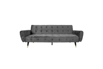 Falun Bäddsoffa 214x83 cm Grå Sammet - Products - Möbler - Soffa - Bäddsoffa - 3 sits bäddsoffa