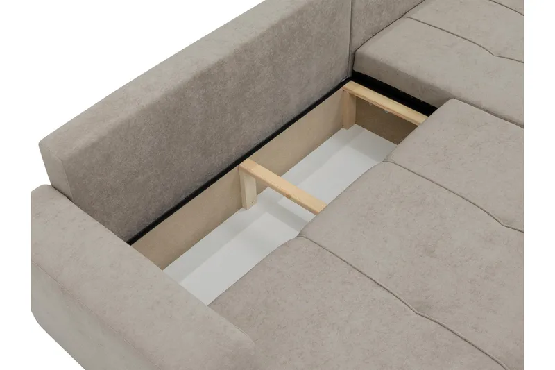 Flo Bäddsoffa med Divan 3-sits i Plysch - Gul - Products - Möbler - Soffa - Bäddsoffa - Bäddsoffa divan